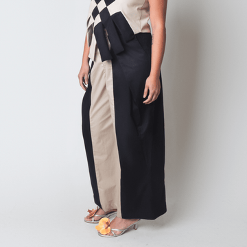 [Ready Today] Lakbay Pants Two-Tone Black & Sand