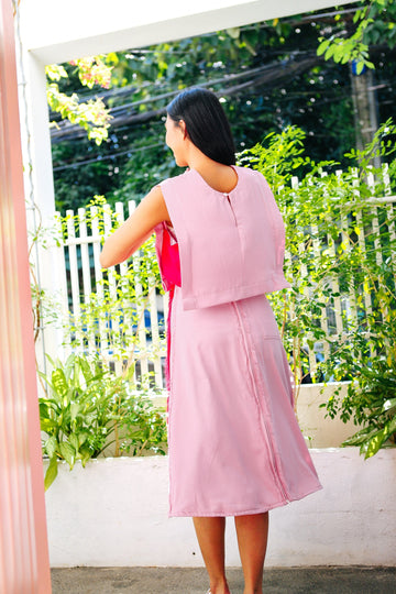 [Ready Today] 4-Way A-Line Skirt Blush & Red