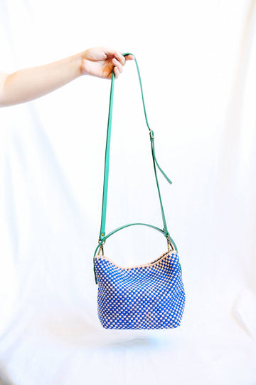 Buslo Micro Checkerboard Cobalt & Blush
