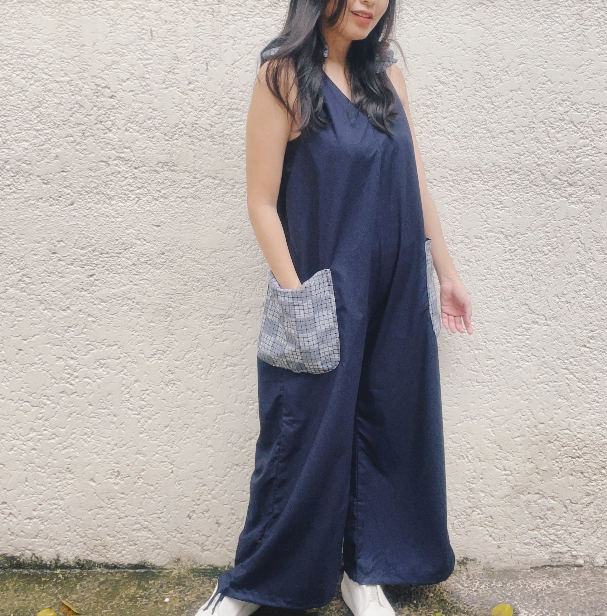 Pasyal Jumpsuit in Dark Navy Fashion Rags2Riches