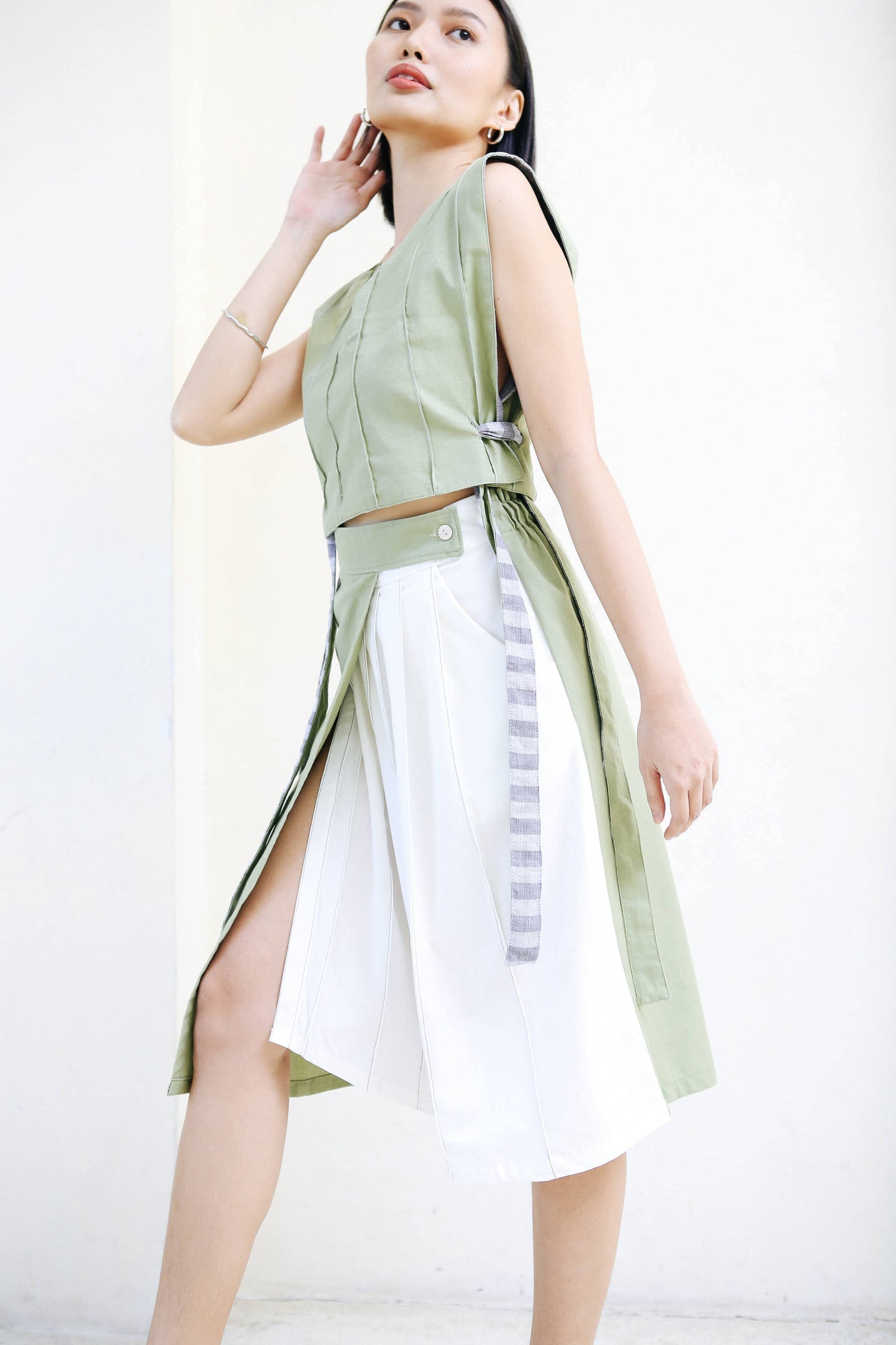 Rose Wrap Skirt Sage Fashion Rags2Riches