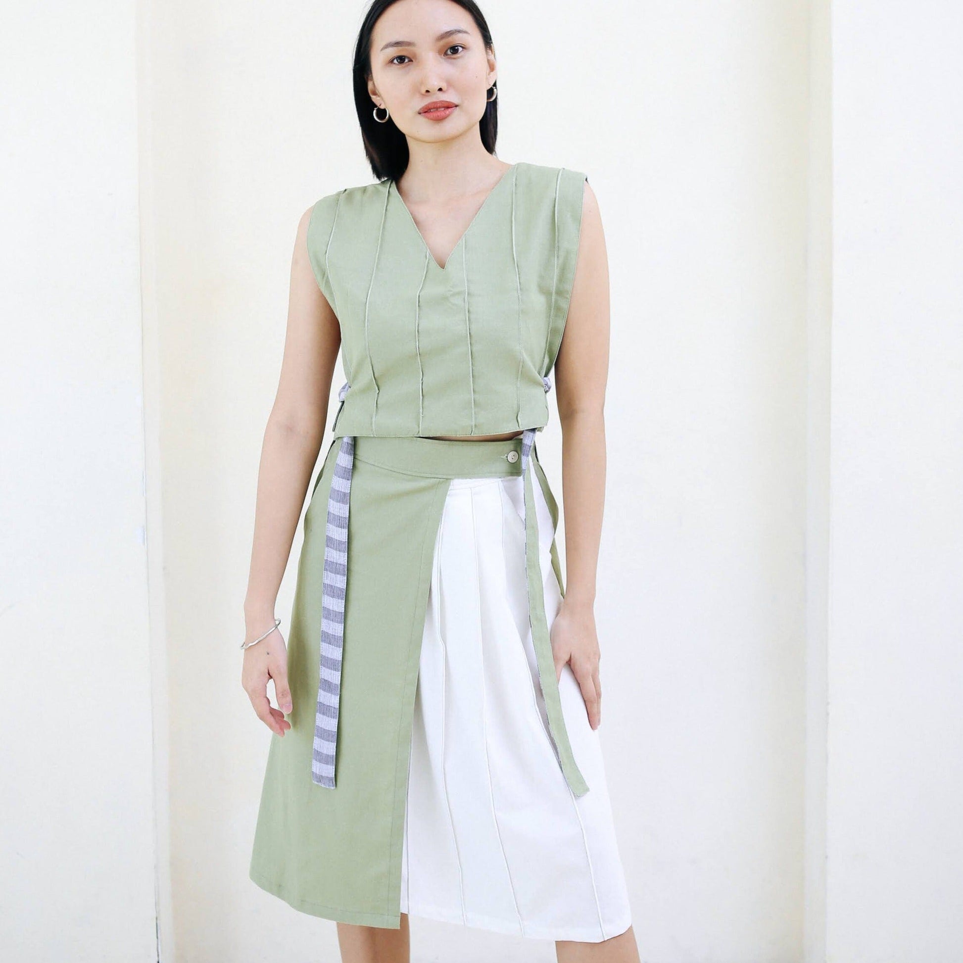Rose Wrap Skirt Sage Fashion Rags2Riches