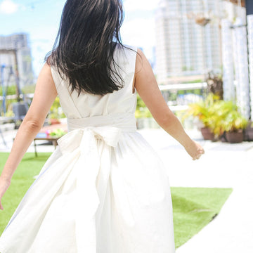 [SAMPLE] The Essential Wrap Dress (Short) White