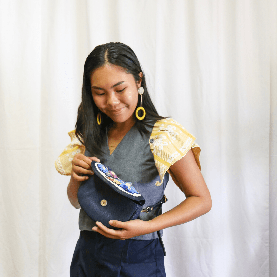 Vinia Hardin Fanny Pack Navy Combo Fashion Rags2Riches